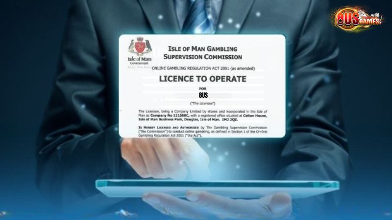 8US đã được hội đồng cá cược uy tín Isle of Man Anh công nhận hoạt động hợp pháp